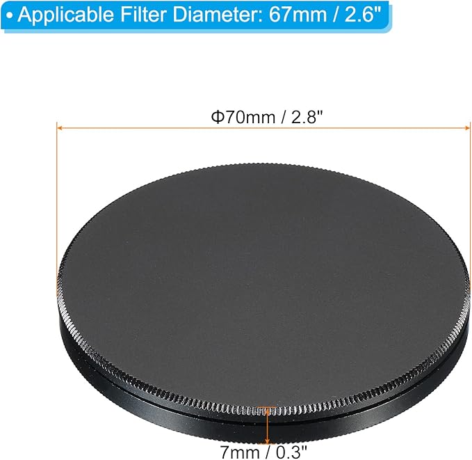 PATIKIL 67mm Lens Cap, Camera Lens Cap Cover Universal Front Metal Lens Filter - Image 2