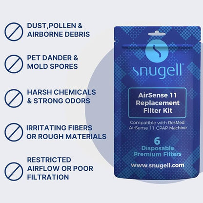 Snugell Disposable AirSense 11 CPAP Filters – 6-Pack– Designed - Image 5