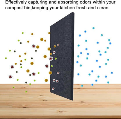 4 Pack 5inch Charcoal Filters for Kitchen Compost Bin, Compost Filters for - Image 4