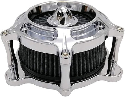 Harley Air Cleaner Turbine Intake Chrome Filter Kit Cnc Cut - Image 8