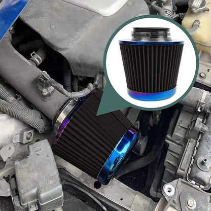Cold Air Intake Filter, High Performance, Washable Filter, Clamp-On Replacement - Image 7