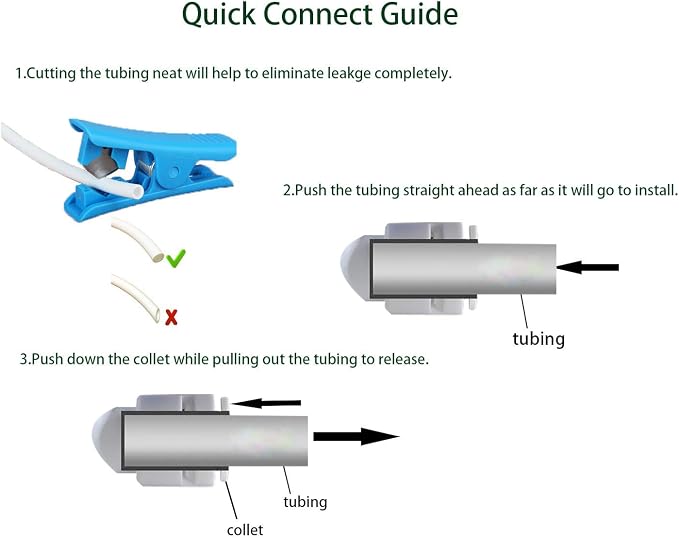 Reducing Straight RO Water Filter Union Connector, NSF Certified Plastic Push - Image 4