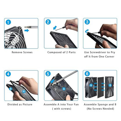 ELUTENG 40mm Fan Filter Dustproof Cover USB Cooling Ventilator Plastic Grill 40 - Image 4