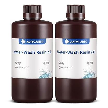 ANYCUBIC Water Washable 3D Printer Resin 2.0, 405nm High Precision 3D Resin by ANYCUBIC