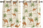 2 Panel Kitchen Cafe Curtains, Date Coconut Tree Sunlight Filtering Nature Air by Hokiten