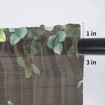 Easter Sheer Valances for Windows 42"x18", Light Filtering Kitchen Curtains - Image 7
