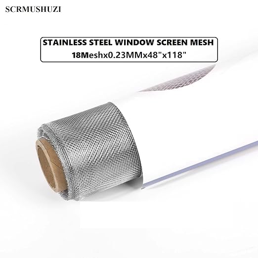 Heavy-Duty Stainless Steel Mesh Screen#18Mesh Wire Dia:0.23mm Size:48"x118" 304 - Image 5