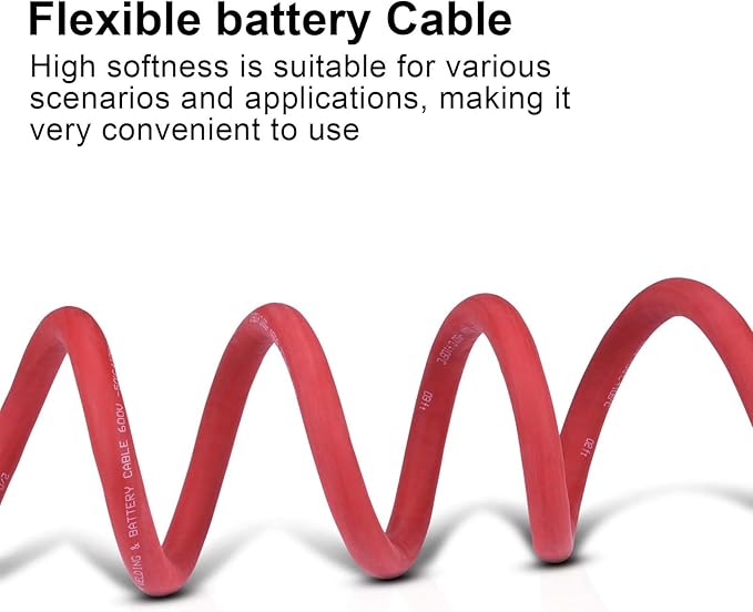 Shirbly 8 Gauge Battery Cable, 30FT Red + 30FT Black 8 AWG Pure Copper Wire Welding Cable, for Automotive, Battery, Solar and Generator, Standard USA OFC Wire