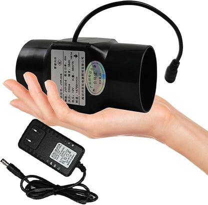 2 Inch 22 Cfm Inline Duct Ventilation Fan Air Circulation Vent Blower Black by Unknown