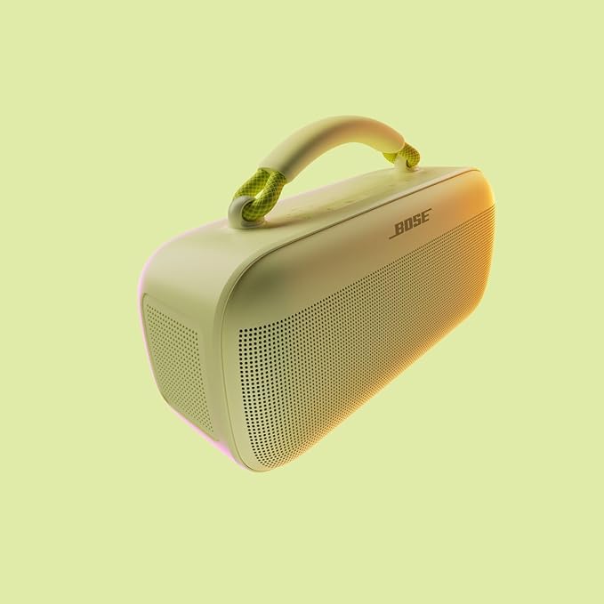 Bose SoundLink Max Bluetooth Speaker - Portable Wireless Party Speaker, IP67 Waterproof, Rope Handle, Up to 20 Hours of Playtime, USB-C, Built-in 3.5mm AUX Input, Citrus Yellow - Limited Edition Color