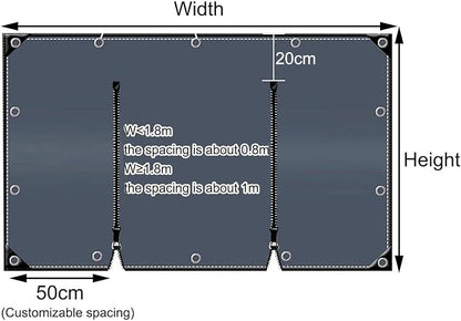 Curtain Patio Enclosure with Zippe, Heavy Duty PVC Transparent Tarpaulin Side - Image 7