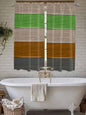 Farm Gray Green Brown Wood Grain Window Valance Curtains, Rustic Wooden Plank by IDOWMAT