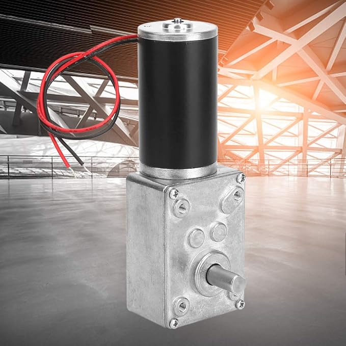 Reversible Gear Motor, DC 24V 8mm Shaft Gear Motor High Torsion Metal Reversible Electric Turbo Speed Reduction Motor for Curtain Machine Advertising Equipment Window Opener(30RPM)