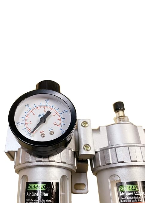 1/4" NPT Air Filter, Regulator & Lubricator Combo - Image 2