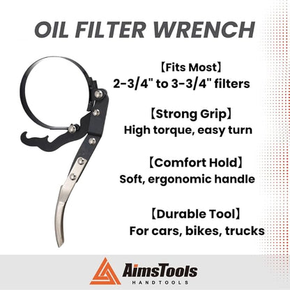 Oil Filter Wrench Tool with Positive Grip Handle - Image 2
