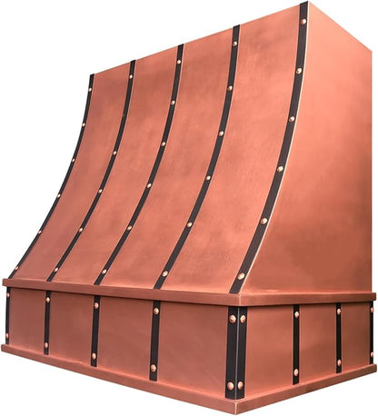 CT Copper Tailor Sloped Copper Vent Hood Island Mount, 1260 CFM Exhaust Fan - Image 2