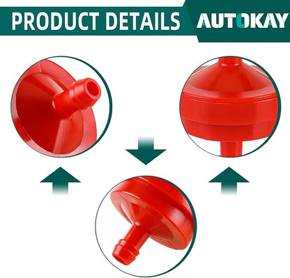 AUTOKAY Lawn Mower 1/4" Inline Gas Fuel Filter Compatible - Image 5