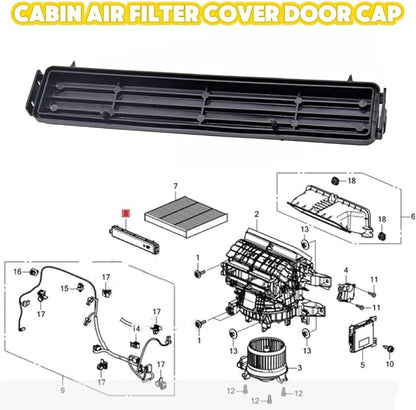 Cabin Air Filter Lid Blower Cover Fit - Image 2