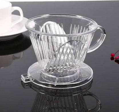 Transparent Cone Shaped Reusable Coffee Filter, Portable Drip Coffee Maker Cup - Image 3