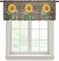 Summer Sunflower Sheer Valance Curtains by Houseown