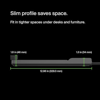 Belkin 12-Outlet Surge Protector Power Strip w/ 12 AC Outlets & 8ft Flat Plug - Image 5
