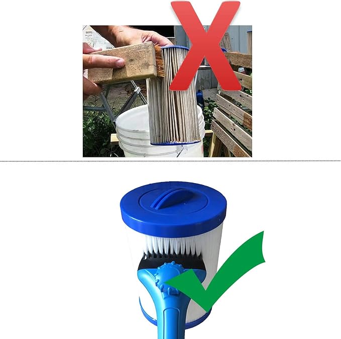 Wadoy Pool & Spa Filter Cartridge Cleaner Tool, Handheld Pool Filter Cleaning - Image 6