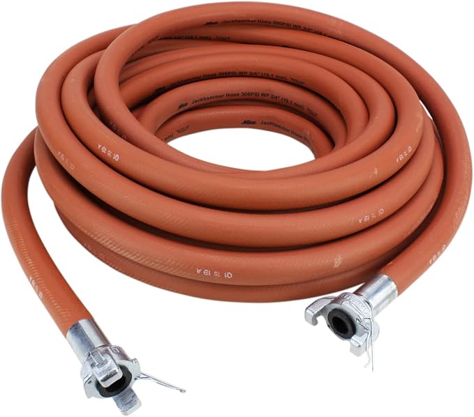 Milton Industries 1638 Industrial Jackhammer Rubber Air Hose 50’ Length x 3/4" - Image 3