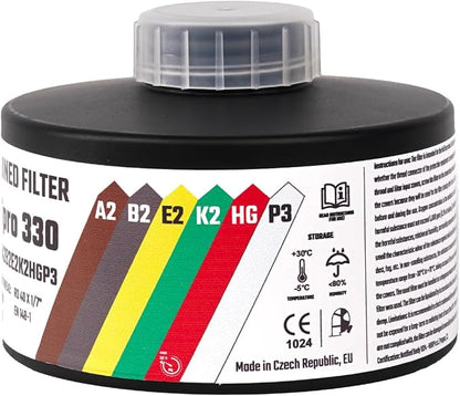 MIRA Safety - DotPro 330 - Industrial Grade Gas Mask Filter | A2 B2 E2 K2 HG P3 - Image 7