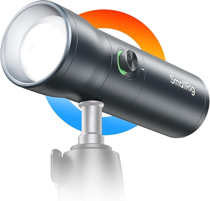 SMALLRIG RGB LED Photography Flashlight, 7500mAh Aluminum Alloy Patterned Ambient Light, 4 Color Fill Light with 20 Patterned Light Filters, Perfect for Photo, Content Creation Accessories RF10C 4634