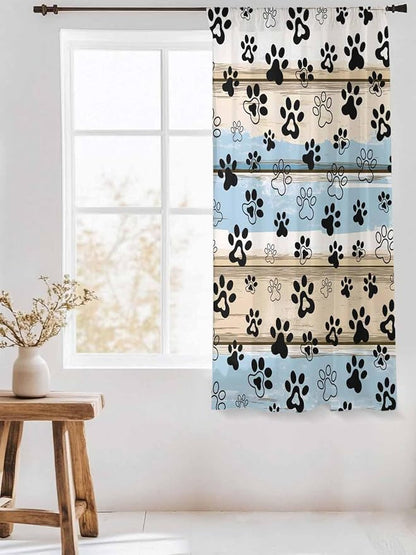 Sheer Curtains 72 Inches Long, Vintage Farmhouse Rustic Wooden Grain Privacy - Image 3