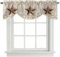 Western Texas Star Retro Tie Up Valance Curtains by Unknown