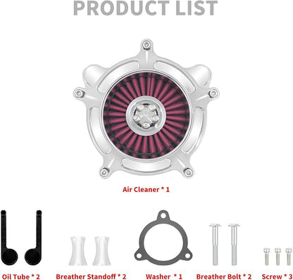 HDBUBALUS Motorcycle CNC Spike Air Cleaner Air Filter Intake System Filter - Image 6