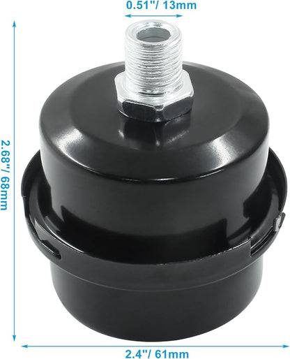 Hordion 2 Pack Air Compressor Silencer, 1/4" Thread Air Compressor Intake - Image 2
