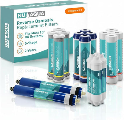 NU Aqua Reverse Osmosis Water Filter System Replacement Set by NUAqua