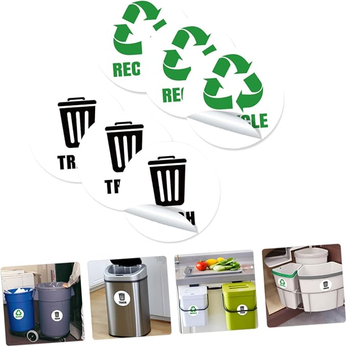 Bin Labels of Garbage Can Decals Material Reminding Stickers - Image 7