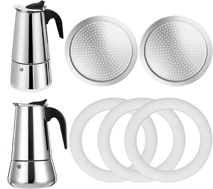 2 Pcs Filter with 3 Pcs Silicone Gasket Seals by Theperfectcombinationofcoffeehomeandhealthylivingmakingeverydayadayofrituals