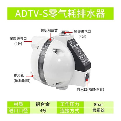 Air Compressor PA Drainer AD402-04 Zero air Consumption SA6D Drain Valve - Image 2