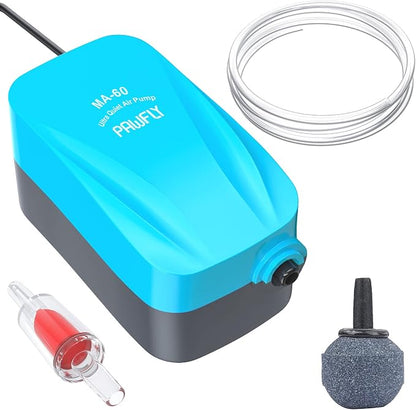 Pawfly Aquarium 15-40 GPH Compact Air Pump Quiet Oxygen Aerator Pump by Pawfly