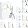 Hoteam 20 Pcs Water Sensor Alarm Leak Detector 120db Water Leak Alarm 9v Battery Flood Sensor Detector Overflow Security Alert for Home Basement Kitchen Garage Bath Tub Sink, White