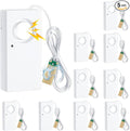Hoteam 5 Pcs Water Sensor Alarm Leak Detector 120db Water Leak Alarm 9v Battery Flood Sensor Detector Overflow Security Alert for Home Basement Kitchen Garage Bath Tub Sink, White
