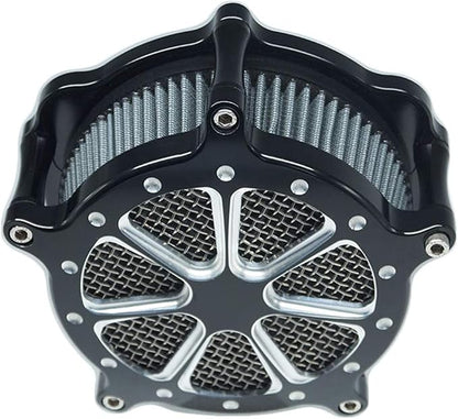 Air Filter Intake Cnc Cut Air Cleaner Venturi Motorcycle Chrome Kit - Image 3