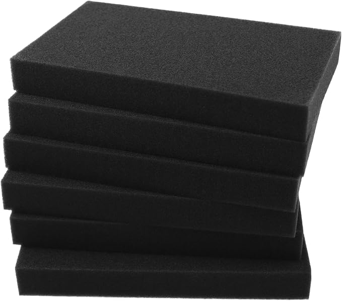 6PCS Aquarium Biofiltration Sponge 6.28x4x0.78 inches Fish Tank Filtration by BLLNDX