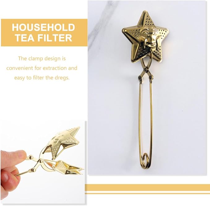 Luxshiny Stainless Steel Tea Infuser Strainer Clamp Design Convenient Portable - Image 9