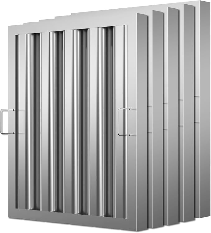 Stainless Steel Commercial Kitchen Hood Filter, 15.5W x 19.5H Inch Range Baffle by Unknown