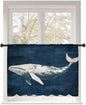 Sheer Curtains 54 Inch Length, Summer Whale Semi Sheer Curtains Light Filtering by Unknown