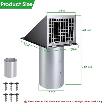 3 Inch Dryer Vent Cover Outside - Image 2