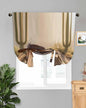 Tie Up Curtains for Windows, Cowboy Western Adjustable Balloon Nature Linen by Anzona