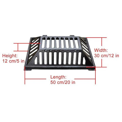 Manhole Cover and Frame Ductile Iron, Heavy Duty Drain Grate, One-Piece Design - Image 2