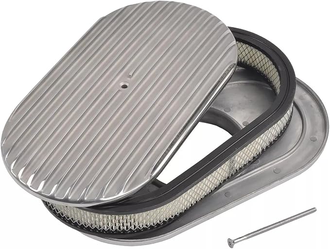 BestParts 15" Oval Full Finned Air Cleaner Aluminum Air Cleaner Assembly - Image 7