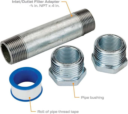 GPI Filter Adapter Installation Kit, 3/4 inch x 4 inch Pipe Nipple, 2 Pipe - Image 3